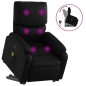 vidaXL Sillón reclinable de masaje de pie cuero artificial negro vidaXL Sillón reclinable de masaje de pie cuero artificial negro