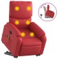vidaXL Sillón reclinable de masaje de pie cuero artificial rojo vidaXL Sillón reclinable de masaje de pie cuero artificial rojo