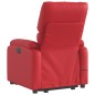 vidaXL Sillón reclinable de masaje de pie cuero artificial rojo vidaXL Sillón reclinable de masaje de pie cuero artificial rojo
