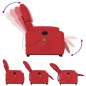 vidaXL Sillón reclinable de masaje de pie cuero artificial rojo vidaXL Sillón reclinable de masaje de pie cuero artificial rojo