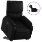 vidaXL Sillón reclinable y elevable eléctrico cuero sintético negro