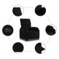 vidaXL Sillón reclinable y elevable eléctrico cuero sintético negro