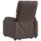 vidaXL Sillón reclinable elevable eléctrico de cuero sintético marrón vidaXL Sillón reclinable elevable eléctrico de cuero sintético marrón
