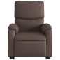 vidaXL Sillón reclinable elevable eléctrico de cuero sintético marrón vidaXL Sillón reclinable elevable eléctrico de cuero sintético marrón