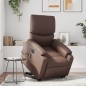 vidaXL Sillón de masaje elevable eléctrico cuero sintético marrón vidaXL Sillón de masaje elevable eléctrico cuero sintético marrón