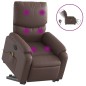 vidaXL Sillón de masaje elevable eléctrico cuero sintético marrón vidaXL Sillón de masaje elevable eléctrico cuero sintético marrón