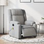 vidaXL Sillón reclinable de masaje eléctrico tela gris claro vidaXL Sillón reclinable de masaje eléctrico tela gris claro
