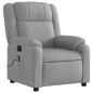 vidaXL Sillón reclinable de masaje eléctrico tela gris claro vidaXL Sillón reclinable de masaje eléctrico tela gris claro