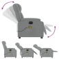 vidaXL Sillón reclinable de masaje eléctrico tela gris claro vidaXL Sillón reclinable de masaje eléctrico tela gris claro