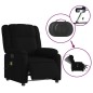 vidaXL Sillón reclinable de masaje eléctrico tela negro vidaXL Sillón reclinable de masaje eléctrico tela negro