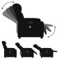 vidaXL Sillón reclinable de masaje eléctrico tela negro vidaXL Sillón reclinable de masaje eléctrico tela negro