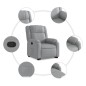 vidaXL Sillón reclinable elevable de tela gris claro vidaXL Sillón reclinable elevable de tela gris claro