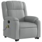vidaXL Sillón de masaje reclinable de pie de tela gris claro vidaXL Sillón de masaje reclinable de pie de tela gris claro