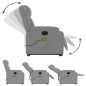 vidaXL Sillón de masaje reclinable de pie de tela gris claro vidaXL Sillón de masaje reclinable de pie de tela gris claro