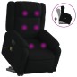 vidaXL Sillón reclinable de masaje elevable tela negro