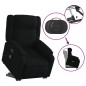 vidaXL Sillón reclinable de masaje elevable tela negro