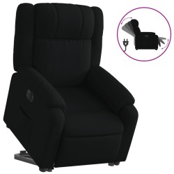 vidaXL Sillón eléctrico reclinable elevable de tela negro
