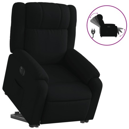 vidaXL Sillón eléctrico reclinable elevable de tela negro