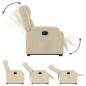 vidaXL Sillón eléctrico reclinable elevable de tela color crema vidaXL Sillón eléctrico reclinable elevable de tela color crema