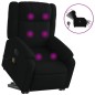 vidaXL Sillón de masaje eléctrico reclinable elevable tela negro vidaXL Sillón de masaje eléctrico reclinable elevable tela negro