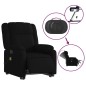 vidaXL Sillón de masaje eléctrico reclinable elevable tela negro vidaXL Sillón de masaje eléctrico reclinable elevable tela negro