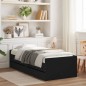 vidaXL Estructura de cama con cajones negro 100x200 cm vidaXL Estructura de cama con cajones negro 100x200 cm