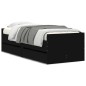 vidaXL Estructura de cama con cajones negro 100x200 cm vidaXL Estructura de cama con cajones negro 100x200 cm
