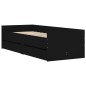 vidaXL Estructura de cama con cajones negro 100x200 cm vidaXL Estructura de cama con cajones negro 100x200 cm