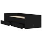 vidaXL Estructura de cama con cajones negro 100x200 cm vidaXL Estructura de cama con cajones negro 100x200 cm
