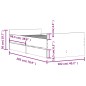 vidaXL Estructura de cama con cajones roble ahumado 100x200 cm vidaXL Estructura de cama con cajones roble ahumado 100x200 cm