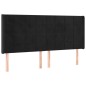 vidaXL Cabecero con LED de terciopelo negro 203x16x118/128 cm vidaXL Cabecero con LED de terciopelo negro 203x16x118/128 cm
