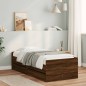 vidaXL Estructura de cama con cajones roble marrón 100x200 cm vidaXL Estructura de cama con cajones roble marrón 100x200 cm