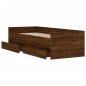 vidaXL Estructura de cama con cajones roble marrón 100x200 cm vidaXL Estructura de cama con cajones roble marrón 100x200 cm