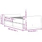 vidaXL Estructura de cama con cajones roble ahumado 90x200 cm vidaXL Estructura de cama con cajones roble ahumado 90x200 cm