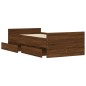 vidaXL Estructura de cama con cajones roble marrón 90x200 cm vidaXL Estructura de cama con cajones roble marrón 90x200 cm