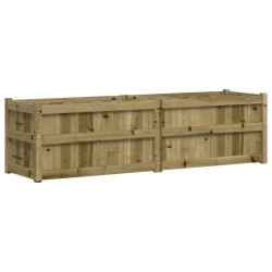 vidaXL Jardinera de madera de pino impregnada 180x50x50 cm