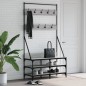 vidaXL Perchero con zapatero gris Sonoma 100x40x184 cm