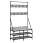 vidaXL Perchero con zapatero gris Sonoma 100x40x184 cm