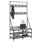 vidaXL Perchero con zapatero gris Sonoma 100x40x184 cm