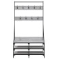 vidaXL Perchero con zapatero gris Sonoma 100x40x184 cm