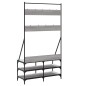 vidaXL Perchero con zapatero gris Sonoma 100x40x184 cm