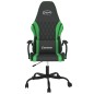 vidaXL Silla gaming de masaje cuero sintético negro y verde vidaXL Silla gaming de masaje cuero sintético negro y verde