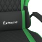 vidaXL Silla gaming de masaje cuero sintético negro y verde vidaXL Silla gaming de masaje cuero sintético negro y verde