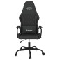 vidaXL Silla gaming con masaje cuero sintético negro vidaXL Silla gaming con masaje cuero sintético negro