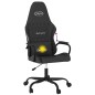 vidaXL Silla gaming con masaje cuero sintético negro vidaXL Silla gaming con masaje cuero sintético negro