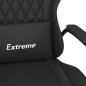 vidaXL Silla gaming con masaje cuero sintético negro vidaXL Silla gaming con masaje cuero sintético negro