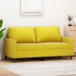 vidaXL Sofá de 2 plazas terciopelo amarillo 140 cm vidaXL Sofá de 2 plazas terciopelo amarillo 140 cm