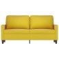 vidaXL Sofá de 2 plazas terciopelo amarillo 140 cm vidaXL Sofá de 2 plazas terciopelo amarillo 140 cm