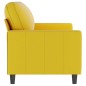 vidaXL Sofá de 2 plazas terciopelo amarillo 140 cm vidaXL Sofá de 2 plazas terciopelo amarillo 140 cm