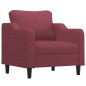 vidaXL Sillón de tela rojo tinto 60 cm vidaXL Sillón de tela rojo tinto 60 cm